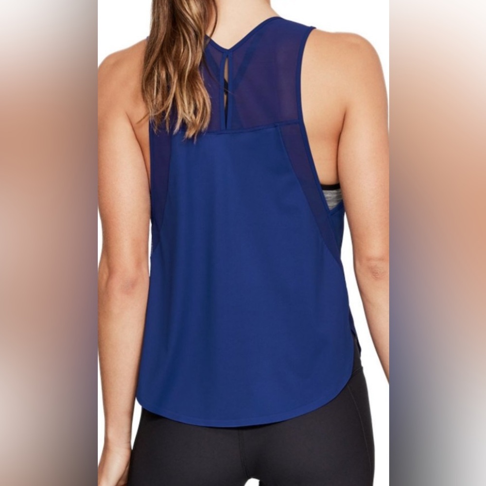 Under Armour Vivid Key Hole Tank - Black Sz. Large; - Picture 5 of 7